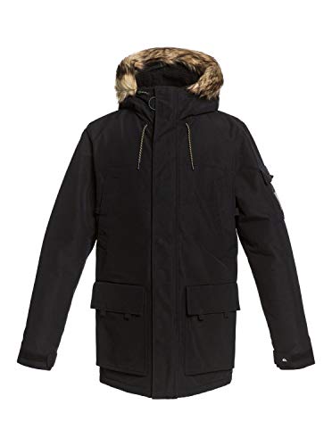 Quiksilver Ferris - Chaqueta Impermeable Con Capucha Para Hombre Chaqueta Impermeable Con Capucha, Hombre, black, L