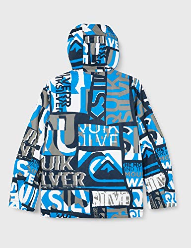 Quiksilver Mission Printed-Chaqueta para Nieve para Niños 8-16, Brilliant Blue isere Point, L/14