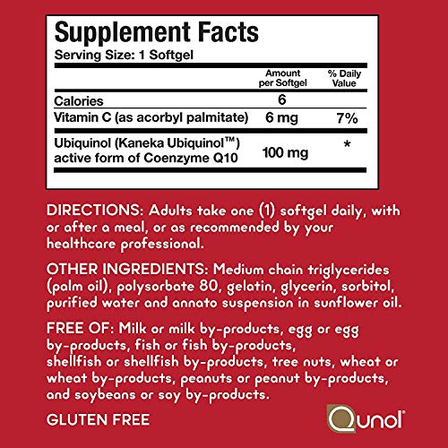 Qunol Mega CoQ10 100 mg Ubiquinol - 120 Softgels