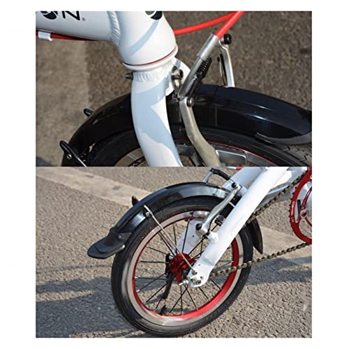 QWEP Guardabosquejo Bicicleta Plegable Mudguard Conjunto Accesorios DE Bicicleta ANTERIORES Guardia de Barro for 14 Pulgadas 20 Pulgadas Universal Bike Mudguard Kit Hardware Duradero y fáci