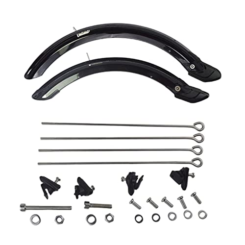 QWEP Guardabosquejo Bicicleta Plegable Mudguard Conjunto Accesorios DE Bicicleta ANTERIORES Guardia de Barro for 14 Pulgadas 20 Pulgadas Universal Bike Mudguard Kit Hardware Duradero y fáci