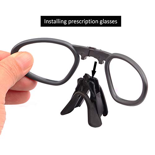 QWERDF Gafas De Tiro Táctico, Protección De Los Ojos De Alto Impacto Gafas De Seguridad con 3 Lentes Intercambiables para El Ciclismo, Conducción, Senderismo, Pesca, Caza