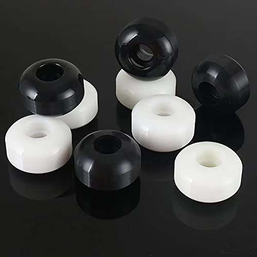 RaceBon Ruedas de Skateboard de 52 mm Dureza 95A Poliuretano Rodamientos 608 y espaciadores gratuitos Juego de 4 (White)