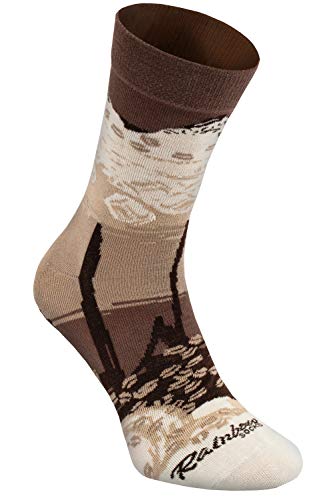 Rainbow Socks - Hombre Mujer Divertidos Calcetines de Cafe Helado - 1 Par - Talla 36-40