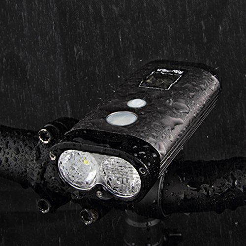 RAVEMEN Pr1200 Faro Bicicleta, Unisex Adulto, Plateado, Fino a 1200 Lumen