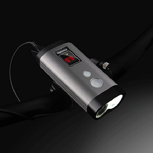 RAVEMEN Pr1200 Faro Bicicleta, Unisex Adulto, Plateado, Fino a 1200 Lumen