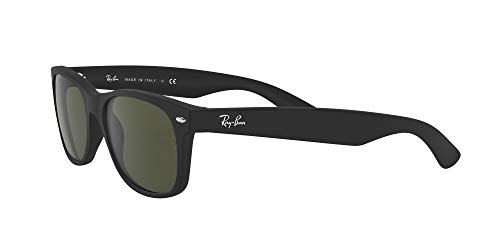 Ray-Ban New Wayfarer, Gafas de Sol Unisex adulto, Negro (Black 622), 55 mm