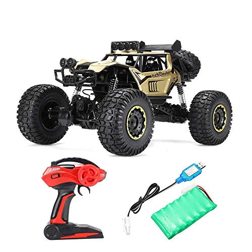 RC Cars 1:8 50cm Super Big Off Road Monster Trucks 4x4 4WD 2.4G High Speed Bigfoot Remote Control Buggy Truck All Terrain Climbing Off-Road Vehicle for Boys and Adults (Gold 2 Battery)