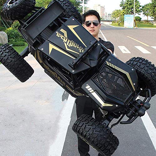 RC Cars 1:8 50cm Super Big Off Road Monster Trucks 4x4 4WD 2.4G High Speed Bigfoot Remote Control Buggy Truck All Terrain Climbing Off-Road Vehicle for Boys and Adults (Black 3 Battery)