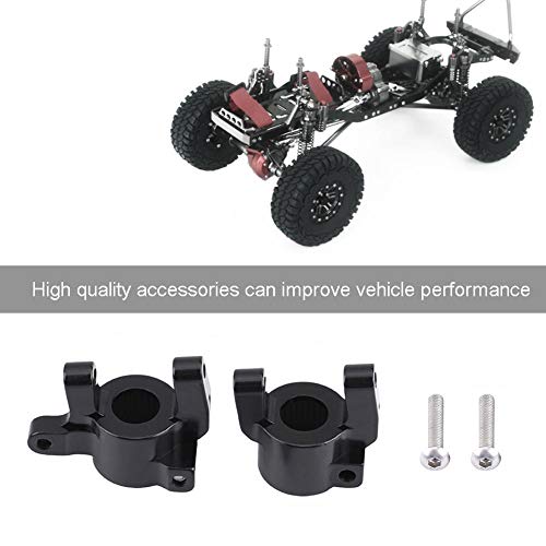 RC Coche C-Hub Delantero, Metal Front C-Hub Carrier Nudillo de Direccion para Axial SCX10 II RC Coche Modelo Partes Accesorios(Negro)