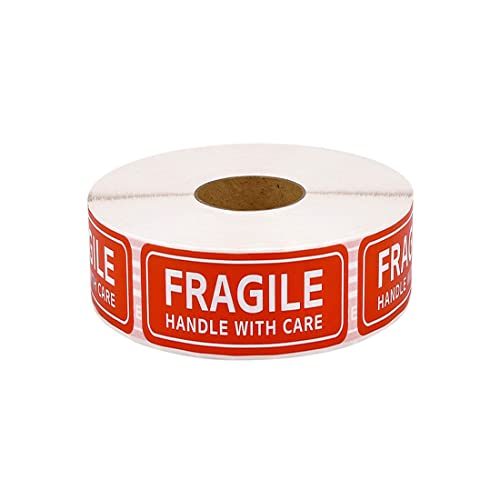Reccisokz 150 etiquetas"frágiles", etiquetas frágiles, etiquetas de advertencia de envío y embalaje, etiquetas de advertencia de riesgo de daños, etiquetas de advertencia