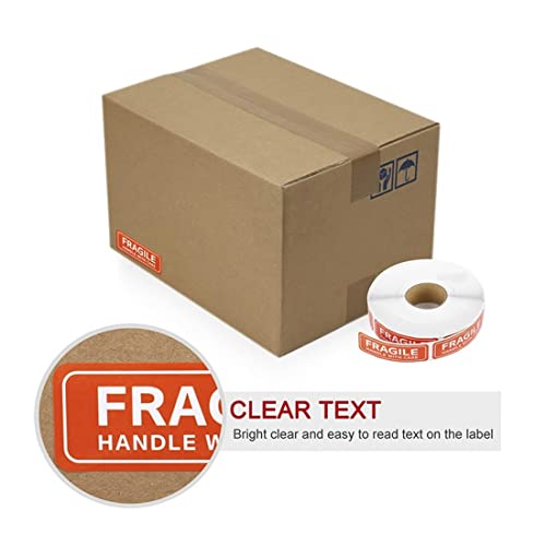 Reccisokz 150 etiquetas"frágiles", etiquetas frágiles, etiquetas de advertencia de envío y embalaje, etiquetas de advertencia de riesgo de daños, etiquetas de advertencia