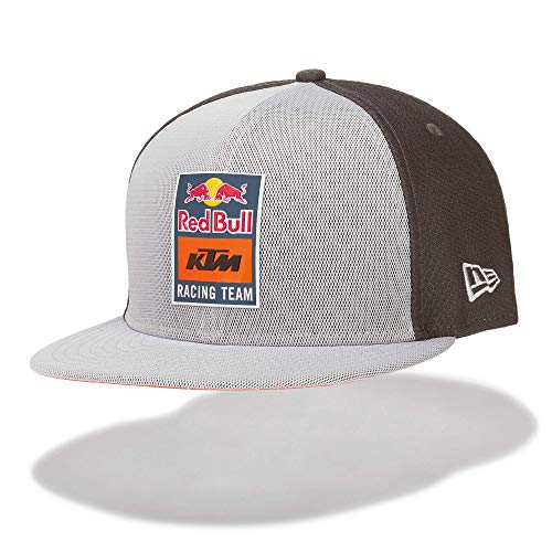 Red Bull KTM New Era 9Fifty Reflective Gorra, Gris Unisexo Talla única Gorra Visera Plana, KTM Factory Racing Original Ropa & Accesorios