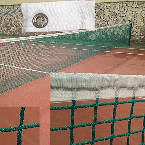 Redes Deportivas On Line Red de Padel. PP Sin Nudos de 3 mm Ø. Red Verde Reglamentaria. Polipropileno de Gran Durabilidad con Protección UV.