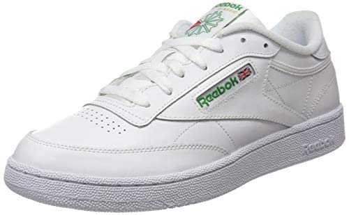 Reebok Club C 85 Zapatillas de Gimnasia para Unisex adulto, Blanco (int-white/green), 41 EU