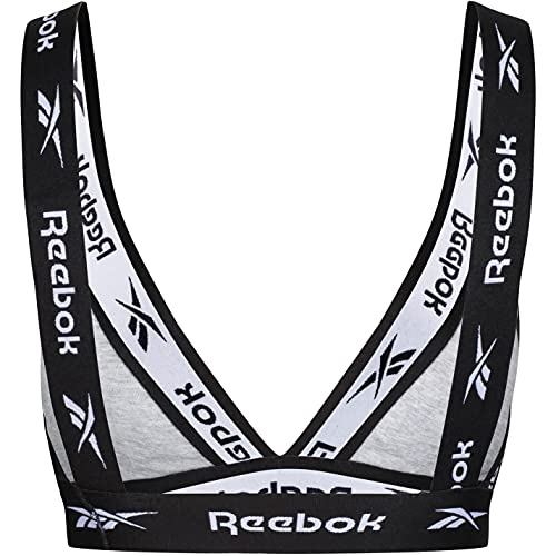 Reebok Womens Bra Dotty Grey Marl Capa de Base Inferior, Gris, L para Mujer