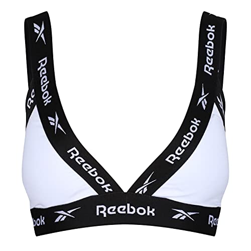 Reebok Womens Bra Dotty White Capa de Base Inferior, Blanco, M para Mujer