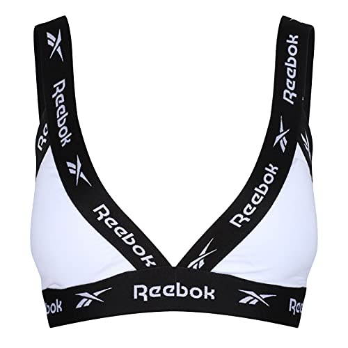 Reebok Womens Bra Dotty White Capa de Base Inferior, Blanco, M para Mujer