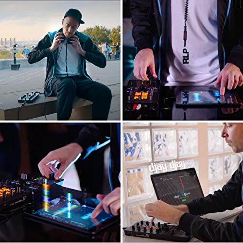 Reelop Mixtour - Controlador de DJ USB Portátil para iOs, Android, Mac y PC, Conexión de Auriculares de 3,5 mm ySalida Maestra RCA