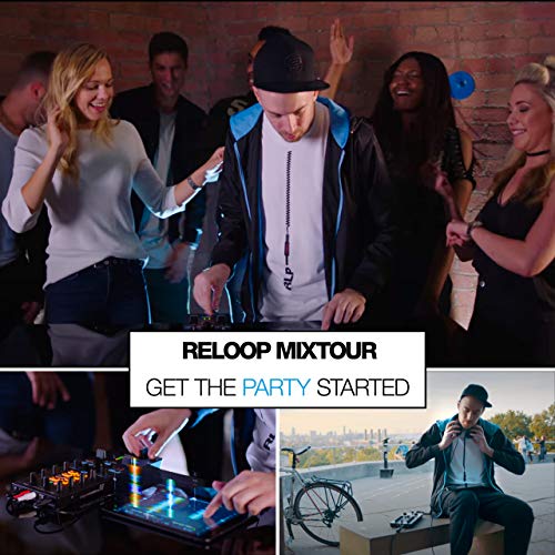 Reelop Mixtour - Controlador de DJ USB Portátil para iOs, Android, Mac y PC, Conexión de Auriculares de 3,5 mm ySalida Maestra RCA