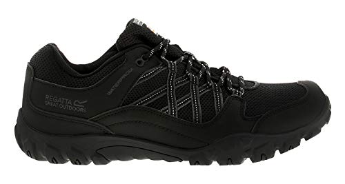 Regatta Chaussures Techniques De Marche Basses Edgepoint III, Zapato para Caminar Hombre, Negro/Granito, 41 EU