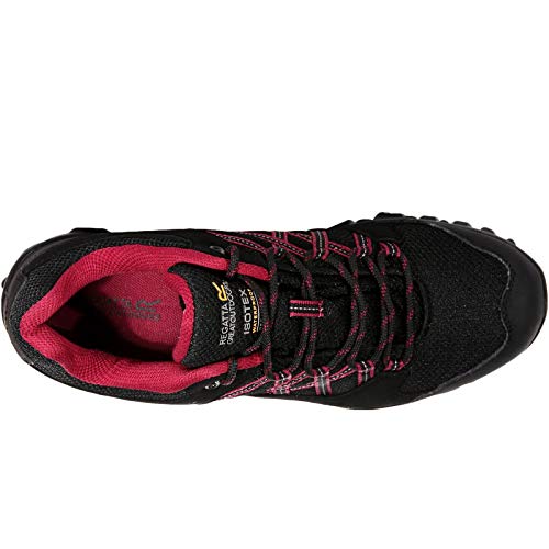 Regatta Chaussures Techniques De Marche Basses Edgepoint III, Zapato para Caminar Mujer, Negro/Beaujolais, 37 EU