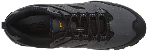 Regatta Holcombe Iep Low' Waterproof Breathable Rubber Toe Double Eyelet Walking Shoes, Zapatillas para Caminar Hombre, Granite/Dark Denim, 42 EU