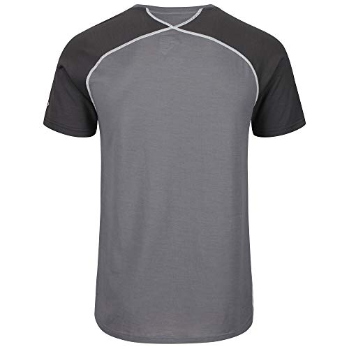 Regatta Tornell II Camiseta transpirante, Merino TechWool, Mangas Cortas T-Shirts/Polos/Vests, Hombre, Ash/Black, XXXL