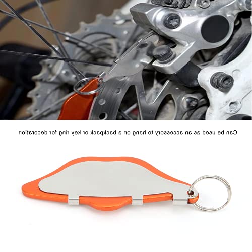 Regulador de espacio de freno de de bicicleta, práctico ajustador de espacio de freno de de bicicleta de acero inoxidable para seguridad del ciclista en bicicleta de montaña(naranja)