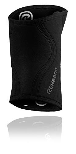 Rehband Rodillera RX de 7 mm Carbon Black de carbono, talla XS