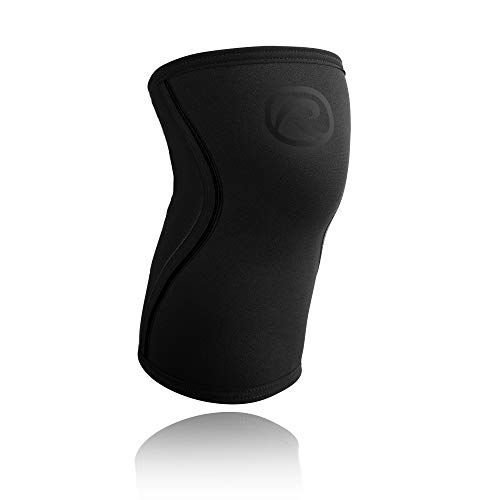 Rehband Rodillera RX de 7 mm Carbon Black de carbono, talla XS