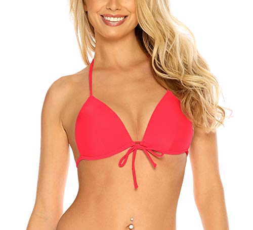 RELLECIGA Ba?Ador Partes de Arriba Push up Top de Bikinis de para Mujer Triángulo Watermelon M