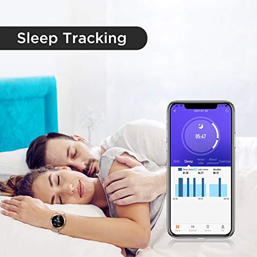 Reloj Inteligente para Hombre y Mujer, Pulsera de Actividad con Pulsómetro, Monitor de sueño, Podómetro y IP67 Impermeable, Reloj Deportivo para iOS y Android