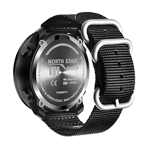 Reloj militar para hombre, estilo militar, deportivo, para correr, natación, ejército militar, multifuncional, altímetro, barómetro, brújula, impermeable, 50 m (modelo: Apache)