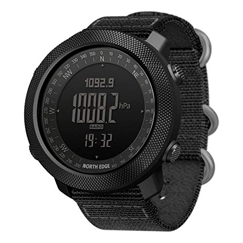 Reloj militar para hombre, estilo militar, deportivo, para correr, natación, ejército militar, multifuncional, altímetro, barómetro, brújula, impermeable, 50 m (modelo: Apache)