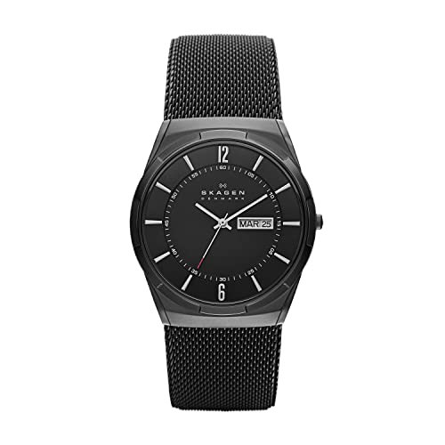 Reloj Skagen Melbye de tres manecillas para hombre, tamaño de caja de 40 mm, al menos 50% de acero inoxidable reciclado