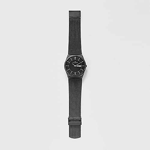 Reloj Skagen Melbye de tres manecillas para hombre, tamaño de caja de 40 mm, al menos 50% de acero inoxidable reciclado