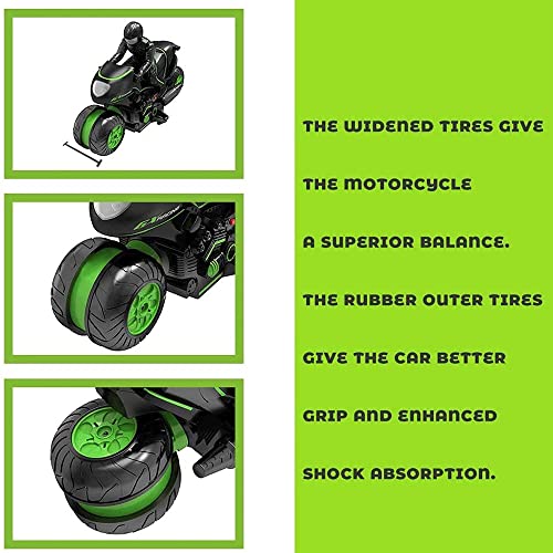 Remote Control Stunt Motorcycle 360° Spinning Action Rotating Drift Stunt Motorbike Rotating Drift 2WD High Speed Car Hobby RC Cars Toy Vehicles Gift for Kids Boys Girls 4-12 Years Old