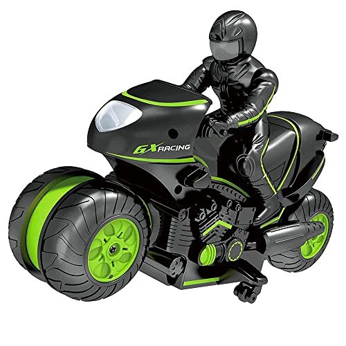 Remote Control Stunt Motorcycle 360° Spinning Action Rotating Drift Stunt Motorbike Rotating Drift 2WD High Speed Car Hobby RC Cars Toy Vehicles Gift for Kids Boys Girls 4-12 Years Old