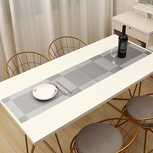 Renquen Camino de Mesa Compatible Vinilo Tejido, Lavable 30 x 180 cm, Resistente a Las Manchas, Rectangular para Todas Las Estaciones