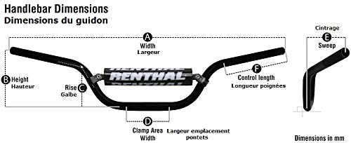 RENTHAL - Guidon Classic 22,2mm Trial 6.0 Argent