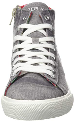 REPLAY Ever W-Lawne, Zapatillas Altas Mujer, Gris (Grey 28), 36 EU