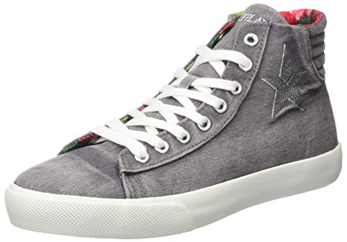 REPLAY Ever W-Lawne, Zapatillas Altas Mujer, Gris (Grey 28), 36 EU