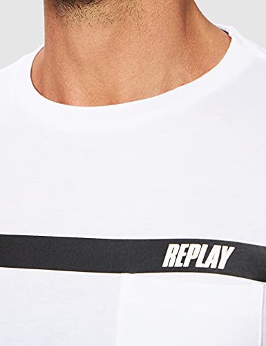 REPLAY M3426 .000.2660 Camiseta, Blanco (001 White), XL para Hombre