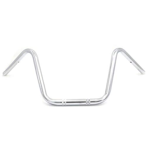 Retro Universal 1 ''25mm Arrastre Estilo Manillares Alta Mango Bar Para Harley Honda Yamaha Suzuki Kawasaki Custom (cromo)