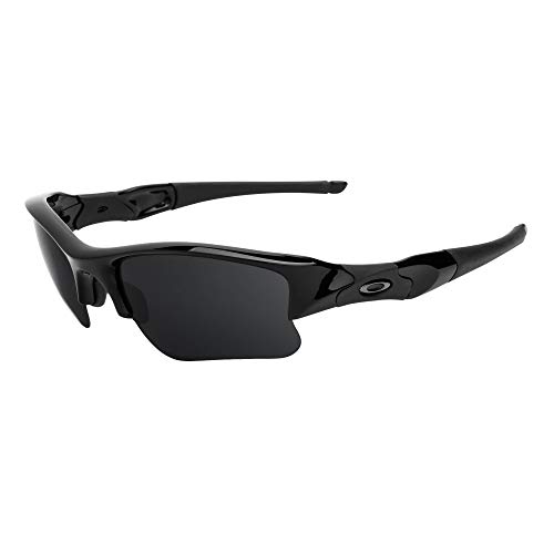 Revant Lentes de Repuesto Compatibles con Gafas de Sol Oakley Flak Jacket XLJ, Polarizados, Negro Cromado MirrorShield
