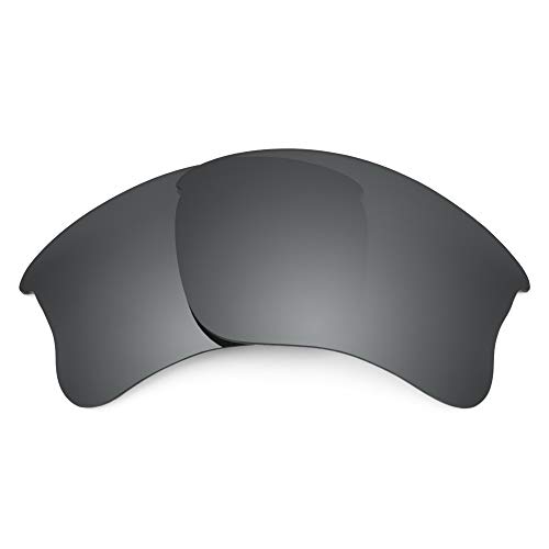 Revant Lentes de Repuesto Compatibles con Gafas de Sol Oakley Flak Jacket XLJ, Polarizados, Negro Cromado MirrorShield