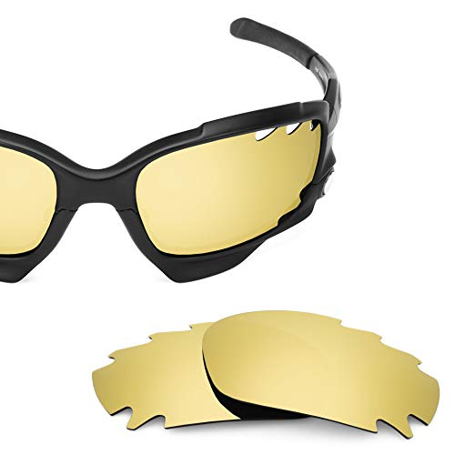 Revant Lentes de Repuesto Compatibles con Gafas de Sol Oakley Racing Jacket Vented (Ajuste Asiático), Polarizados, Dorado MirrorShield