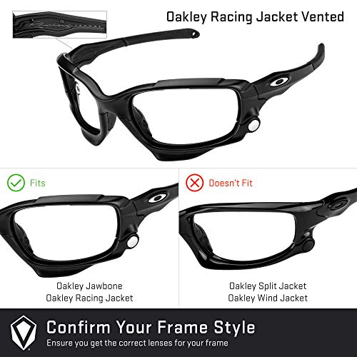 Revant Lentes de Repuesto Compatibles con Gafas de Sol Oakley Racing Jacket Vented (Ajuste Asiático), Polarizados, Dorado MirrorShield