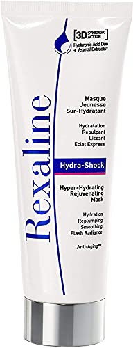 Rexaline - Hydra-Shock - Mascarilla de juventud súper hidratante - Mascarilla facial con ácido hialurónico antiarrugas, antiedad y repulpante - Todo tipo de piel - Cruelty free -75ml
